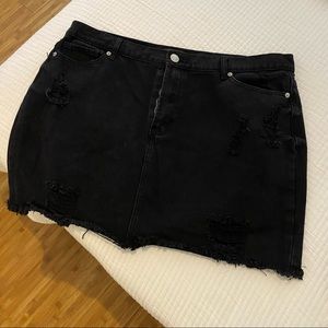 Forever 21 black Denim Mini Skirt XXL
